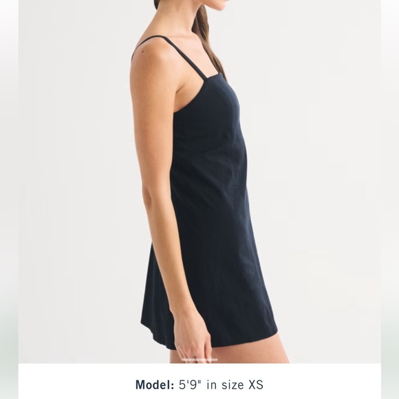 Abercrombie & Fitch Black Bra-Free Everyday Dress with Built in Shorts - Picture 7 of 7